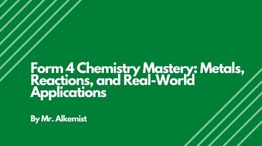 Chemistry Success: Form 4 KCSE Boost